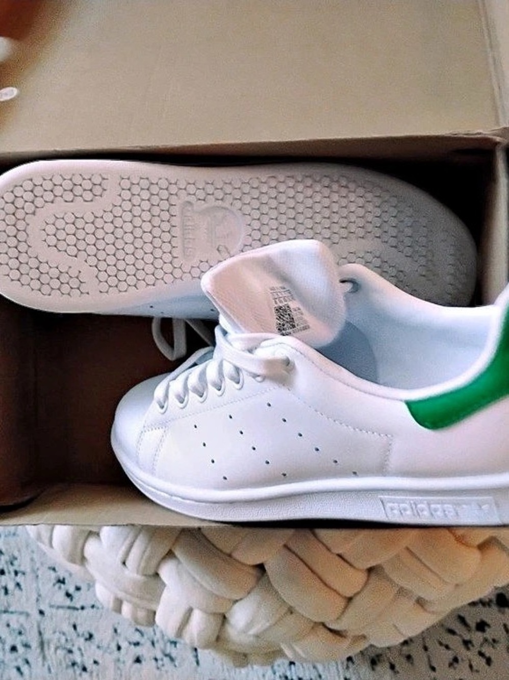 adidas Stan Smith White & Green Sneakers